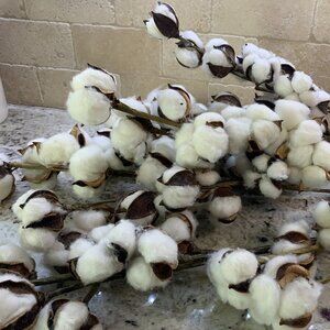 Floral Cotton Picks, Lot of 6. Pretty Placed In Your Tree Also.